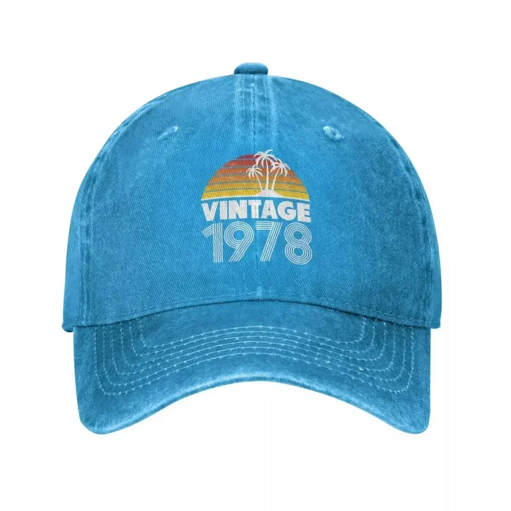 Vintage 1978 Baseball Caps Classic Distressed Denim Washed Sun Cap Men Women Outdoor Activities Hats Cap
