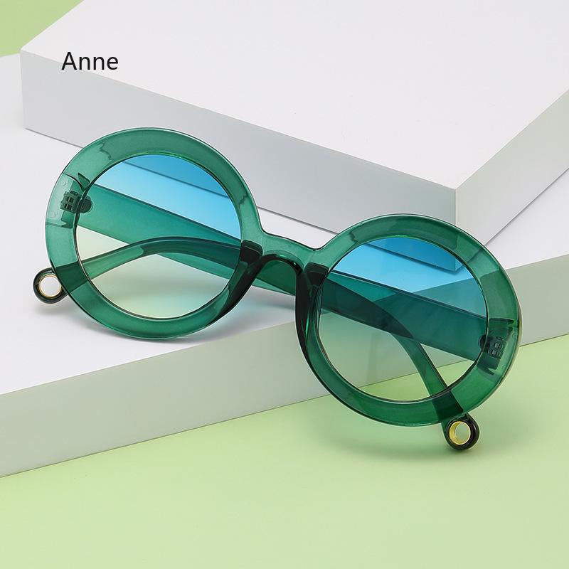 Design Round Women Sun Glasses Men Oversized Fashion Candy Color Outdoors Popular Gradient Color Goggles Uv400