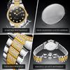 OLEVS New Fashion Mens Watches Top Brand Luxury Quartz Wrist Watch Man Sport Stainless Steel Watch for Men Reloj Hombre