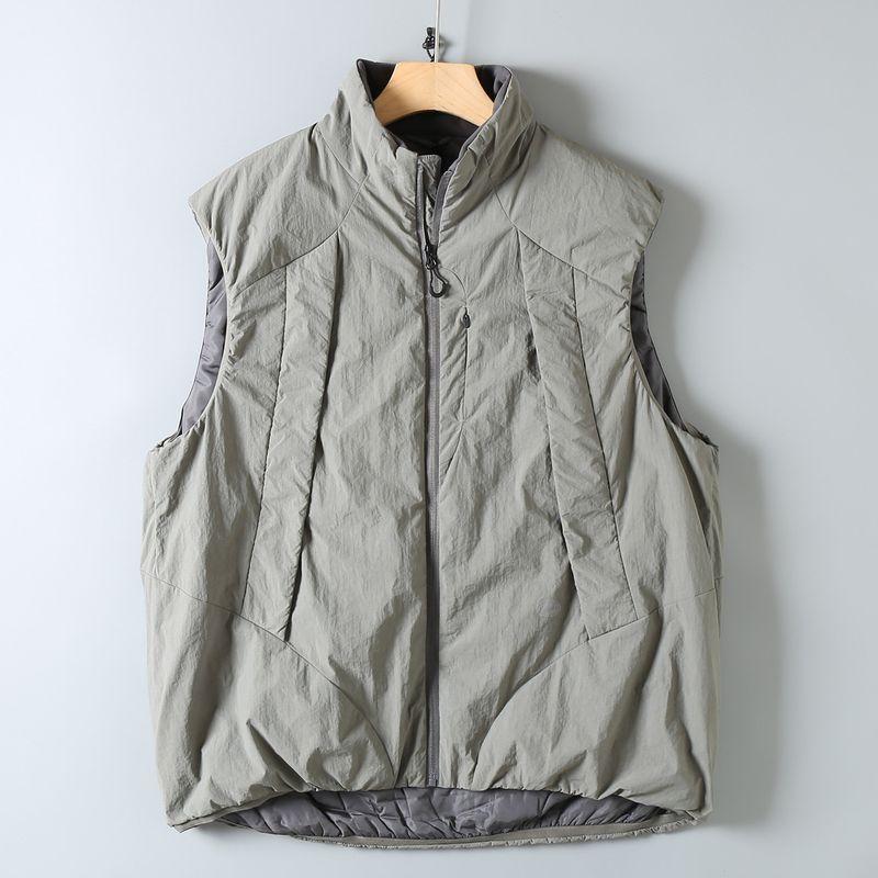 Foreign Trade Surplus Outdoor Running Water-Resistant Multi-Pocket Stand Collar Workwear Vest Warm Cotton Jacket Unisex Vest