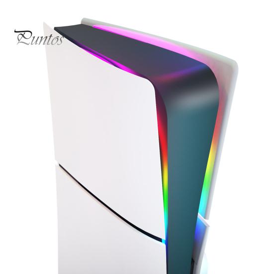 RGB-LED-Lichtstreifen für PS5 Slim Disc und Digital Edition, 8 Farben, 400 Effekte, DIY, flexible Spielkonsole, Farbwechsel, Dekoration, Lampenring-Kit