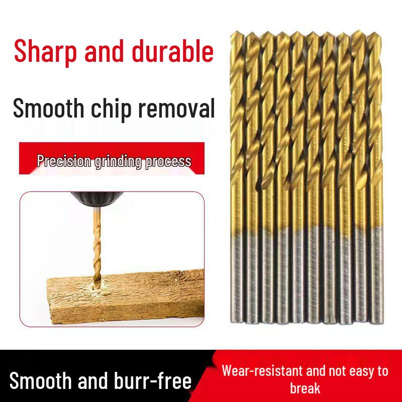 High-Speed Steel Wear-Resistant Twist Drill Bits and Hole Punch Set for Woodworking