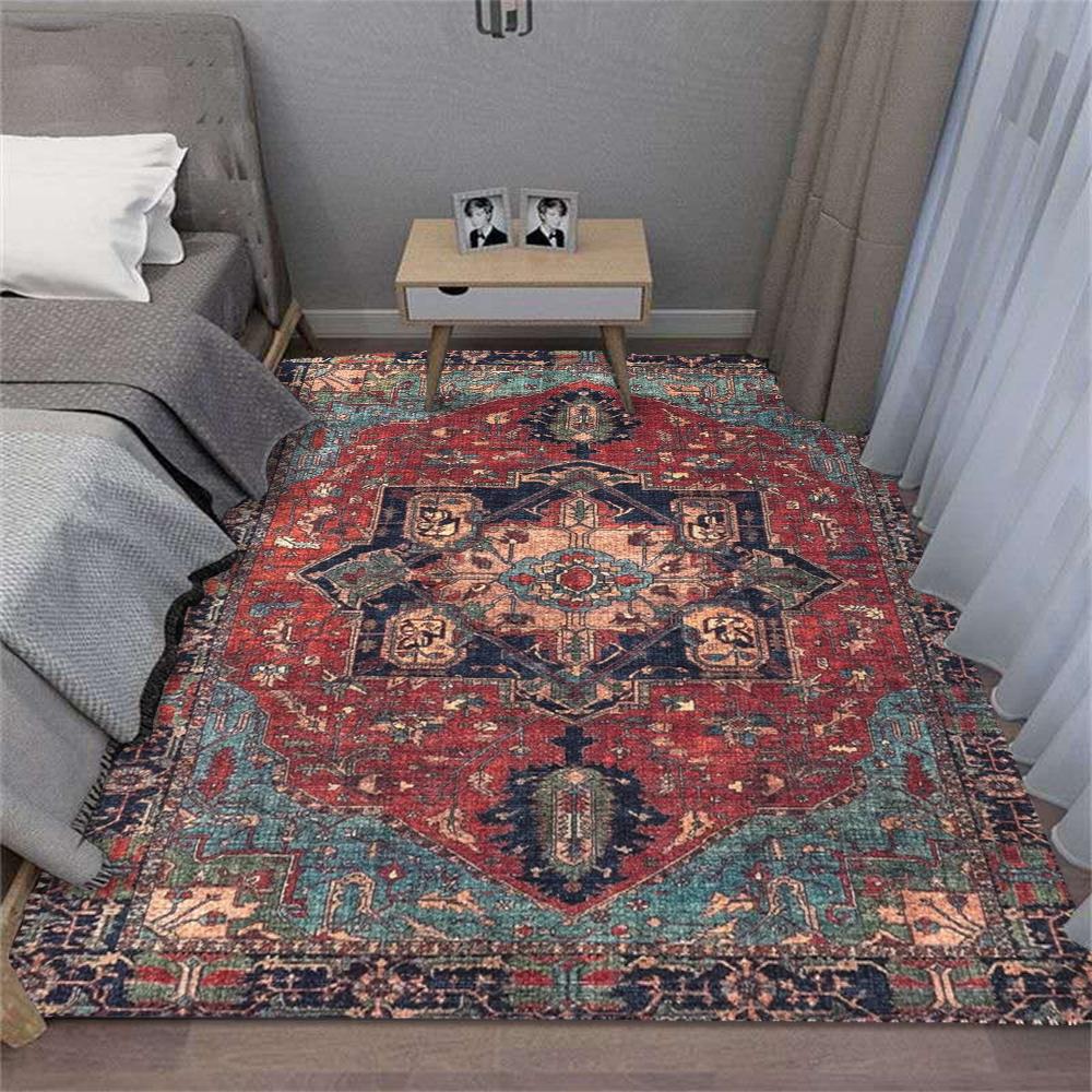 Leichter Böhmischer Makramee Teppich Natur Jute Mischung Rutschfest Großer Bereichsteppich für Wohnzimmer Schlafzimmer Heimdeko