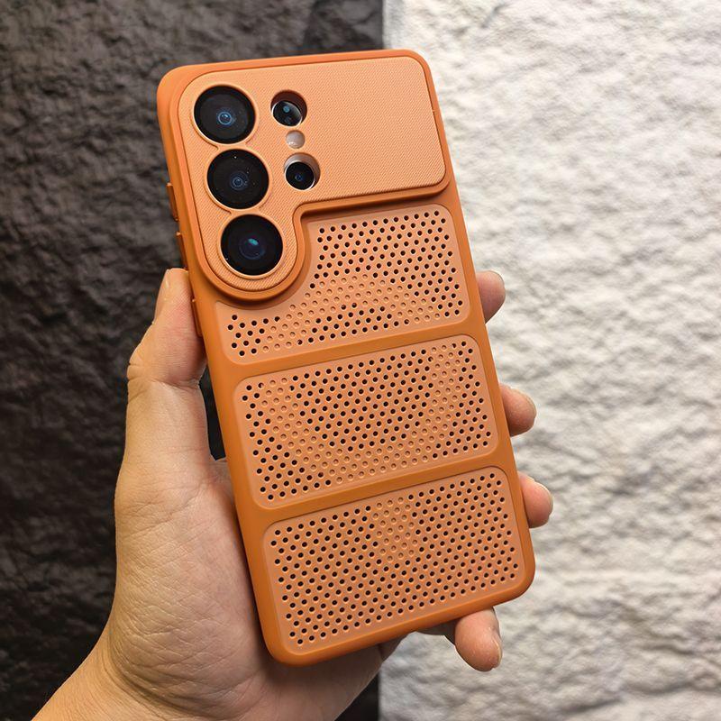 Mesh Heat Dissipation for Magsafe Case For Samsung S26 Ultra Summer Breathable Cooling Lens Film Cover For Galaxy S25 S24 Ultra