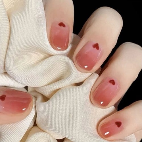 

Heart Point Gradient Nail Tips [24tips]