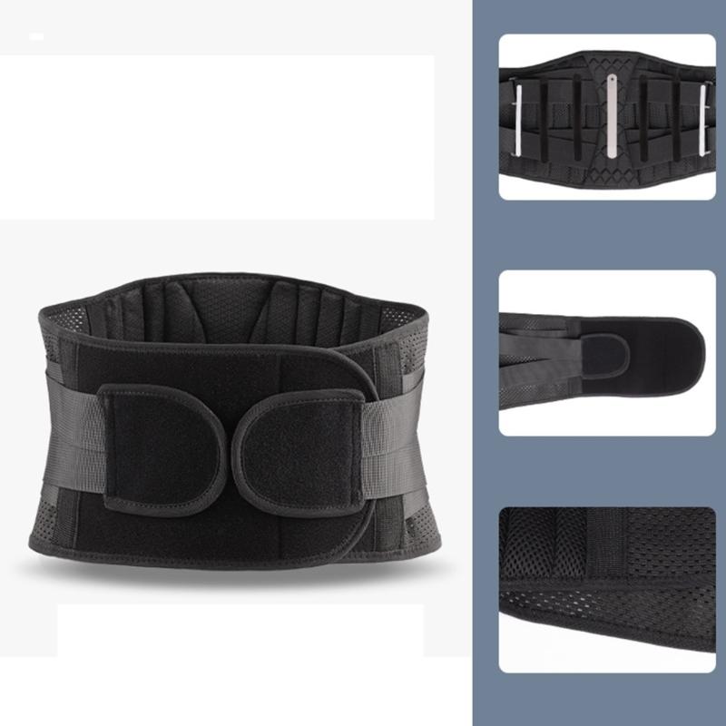 Elastic Back Brace With Enhanceds Lumbar Support Adjustable Waist Trimmer Belt For Gym Office Use And Travel