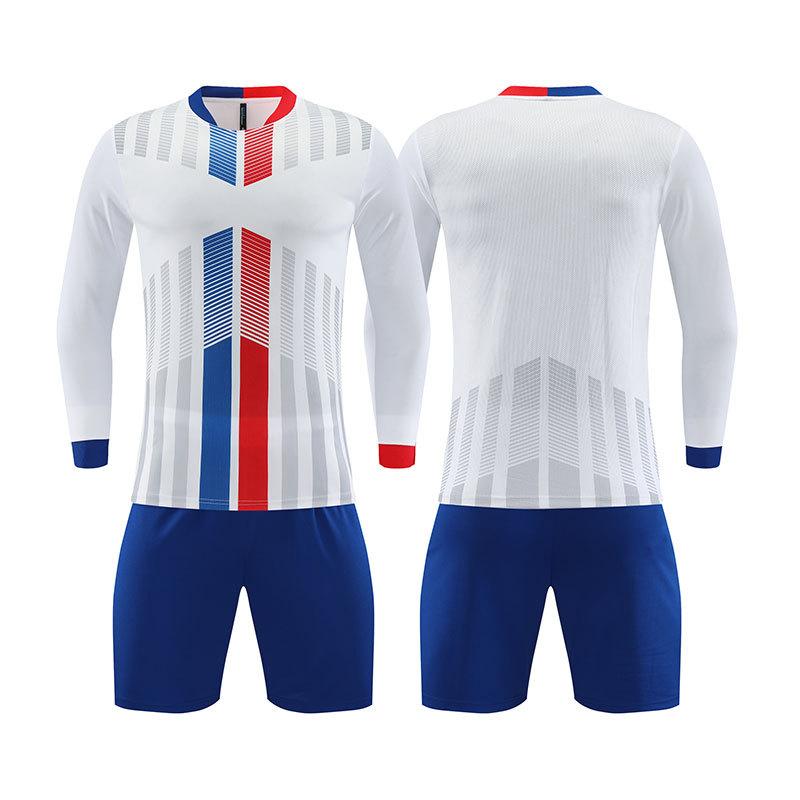 Short-sleeved Football Jersey Set The Same Long-sleeved Football Training Jersey Is A Team Breathable Competition Jersey.