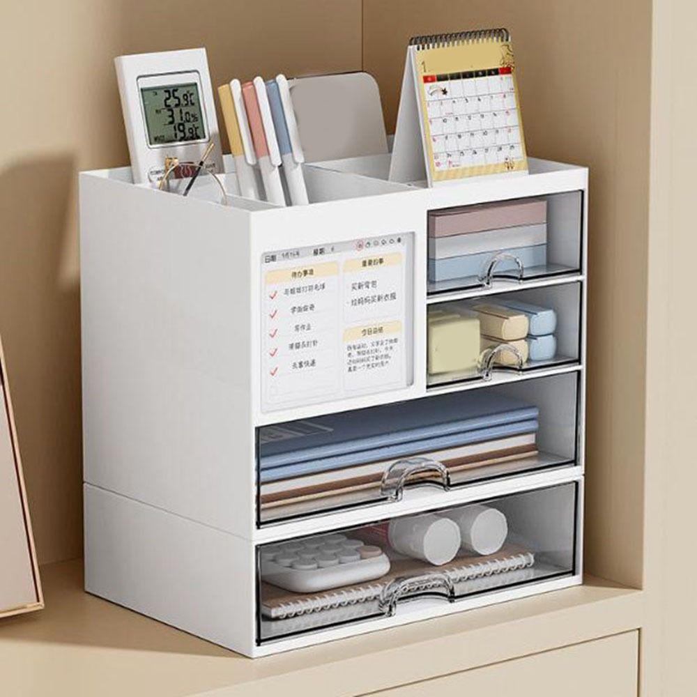 Plastic Drawer Storage Box Reasonable Partition Pen Holder Simple Desk Organizer  School