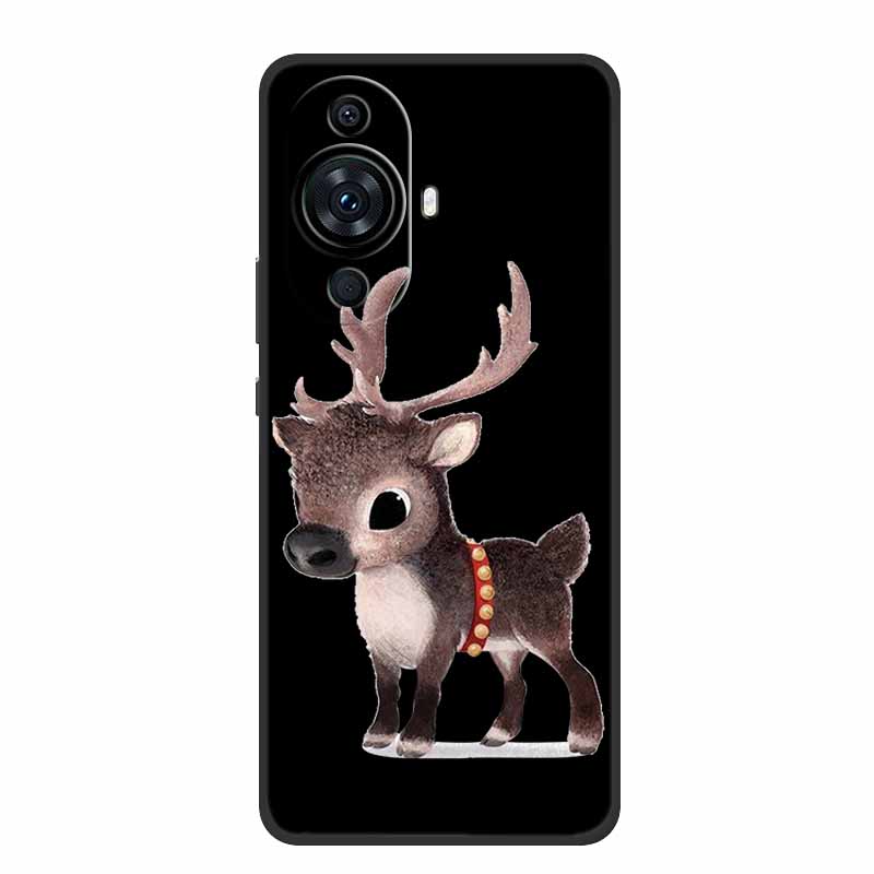 Funda For Huawei Nova 12s Case Cute Cartoon Cat Black Silicone Soft Back Cover Case For Huawei Nova 12s Case Nova12s 12 S Coque
