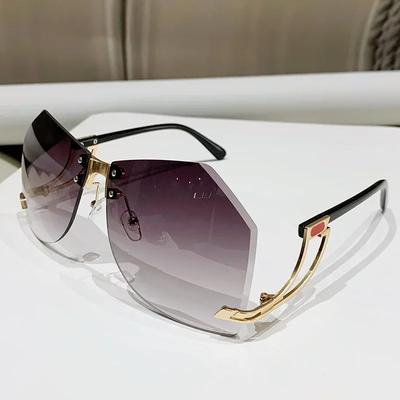 Großer Rahmen Quadratische Sonnenbrille Damen Herren Bunt Minimalistisch Sonnenbrille Spiegel Schwarz Verlauf Designer Mode Outdoor