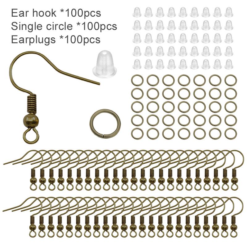 

Набор для серег Ручная работа DIY Ювелирные изделия Подвеска Основные аксессуары Большой ушной крючок Блокировка Одиночное кольцо для изготовления серег Ремонт TMZ