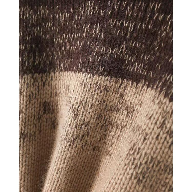 Autumn/Winter New Gradient Color Sweater Loose Round Neck Knitted Shirt for Women High Grade Look and A Retro Sweater Undercover