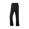 Li Ning Fitness Series Solid Color Mid Waist Flared Breathable Versatile Sports Long Pants Women Bottoms Black AYKV720-1