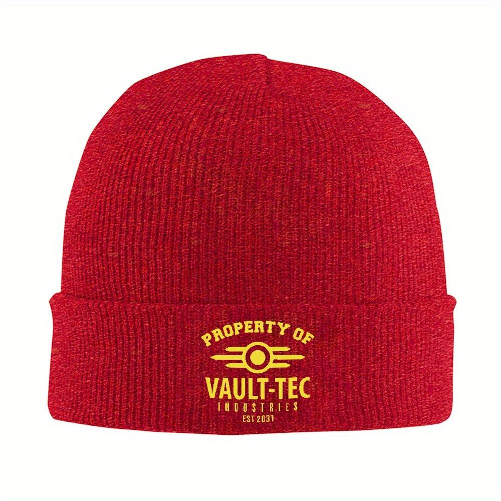 

1pc Vault-Tec Beanie Hats tv series Knitting Hat Kpop Thermal Elastic Unisex Women Caps Autumn Custom Trendy Bonnet Hats Gift Idea
