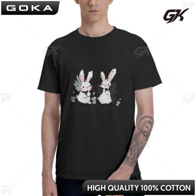 Cute Bunnys Graphic Printed T Shirt Normal Tshirts Cotton Euro Size ONeck Daily Casual Oversized Unisex Tees Graphic Printed