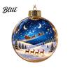 Coordinated Seasonal Arrangements Glowing Clear Christmas Ball Ornament Light Up Story Decoration with Warm LED 3D Winter Scene Baubles Light,