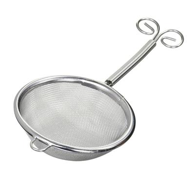 Rustproofed Stainless Steel Teas Filter with Ergonomic Handle for Hot Beverages Fine Meshes Sugar Powder Strainer