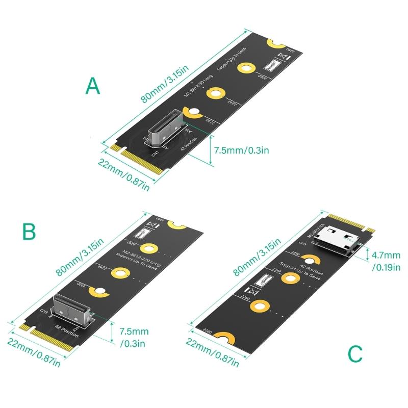 Widely Compatible M.2 2280 to SFF 8612 Adapter Featuring NVME PCIe Standards for Easy Storage Upgrades