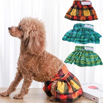 Ekose Evcil Hayvan Fizyolojik Külot - Küçük Bichon Frise Köpekler için Yıkanabilir Güvenlik Bezleri