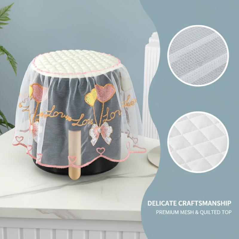 1PCS Dust Cover for Air Fryer Rice Cooker Universal Lace Fabric Dust Protector Cover for Kitchen Appliances Decor Cover Cloth