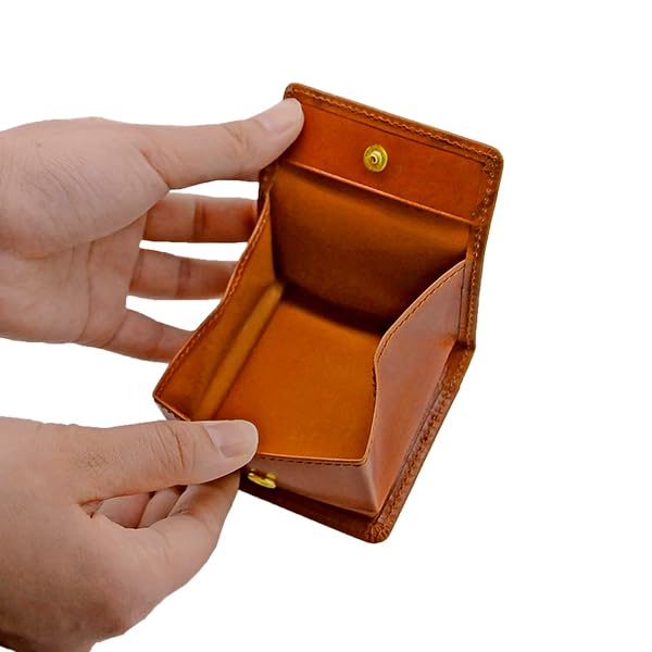 Subaru Coin Genuine Coin and SUBARU Official Brown (SUBARU) Case, Leather, Vegetable-Tanned Leather, Wallet, Purse, Men's Women's, Logo, Box-Shaped,