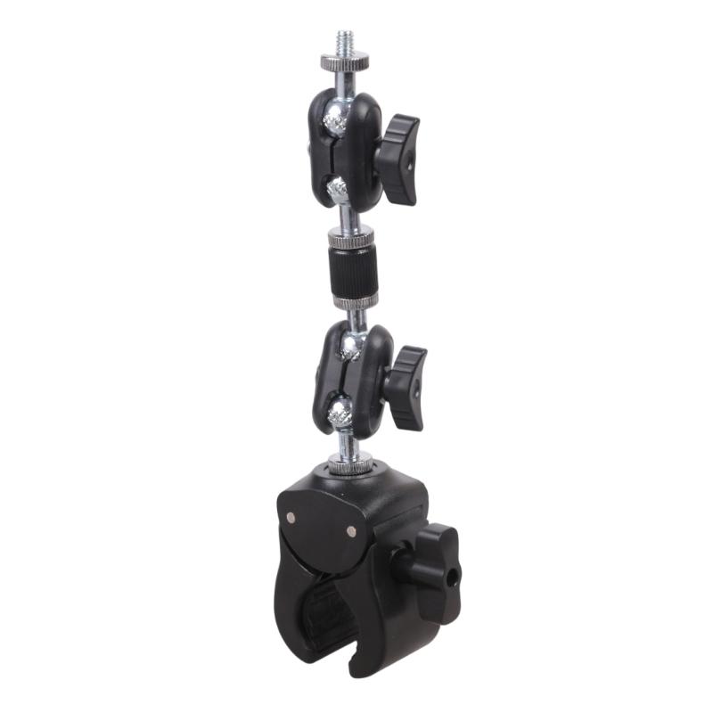 Sturdy Double Hole Photography Clamp With 360 Degree Rotation for Mounting on Bicycles Handlebar Desktop and Tripods