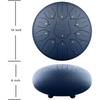 Hluru 10 Inch 11 Notes Glucophone Steel Tongue Drum D Tones Music Drum Ethereal Drum Percussion Instrument 11 Notes Steel Drum