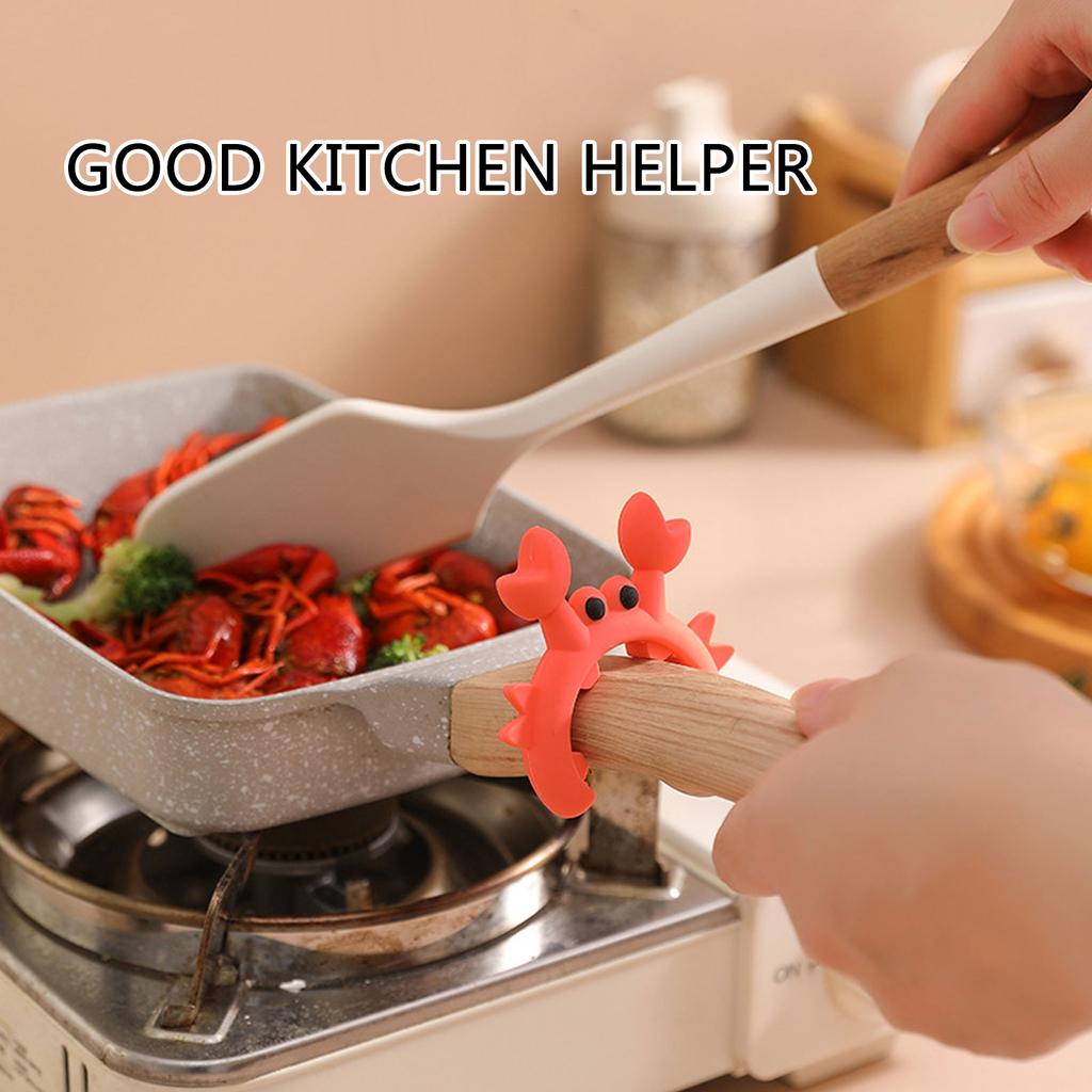 Set mit 5 bunten Silikon-Löffelablagen, hitzebeständig, Küchenspatelhalter, Mehrzweck-Organisatoren für Kochutensilien