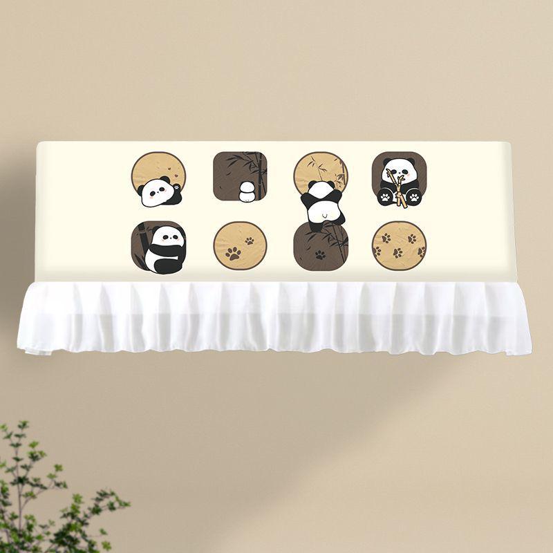 Air Conditioner Wind Deflector: Prevents Direct Blowing with Cute Print, Fits Hanging Units, Fully Enclosed Dust Cover Included.