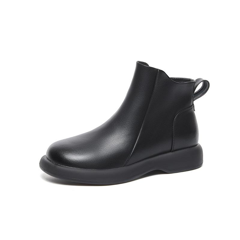 Autumn and winter retro Martin boots girls boots short boots versatile flat heel Chelsea women's shoes boots