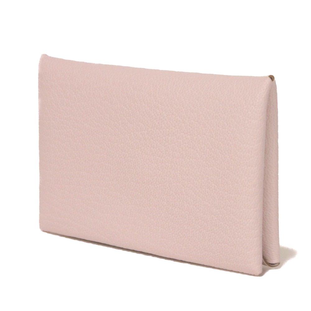 Used 9212 Calvi 7946 Chevre Mysore Goatskin Bag with Foil-stamped Logo, Pastel Light Pink, Excellent Condition 13808