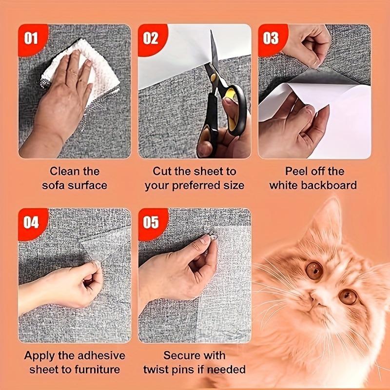 PVC Transparent Anti-cat Scratching Stickers Self-adhesive Anti-cat Scratching Mat Sofa Protection Sticker Scratch Guard Mat