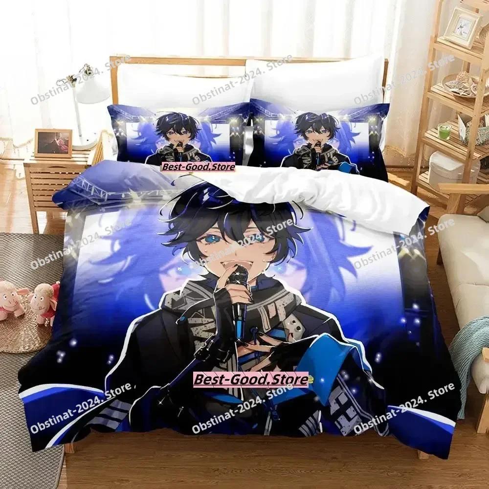 VTuber Axia Krone Bedding Set Single Twin Full Queen King Size Bed Set Adult Kid Bedroom Duvetcover Sets Anime Parure De Lit Bed