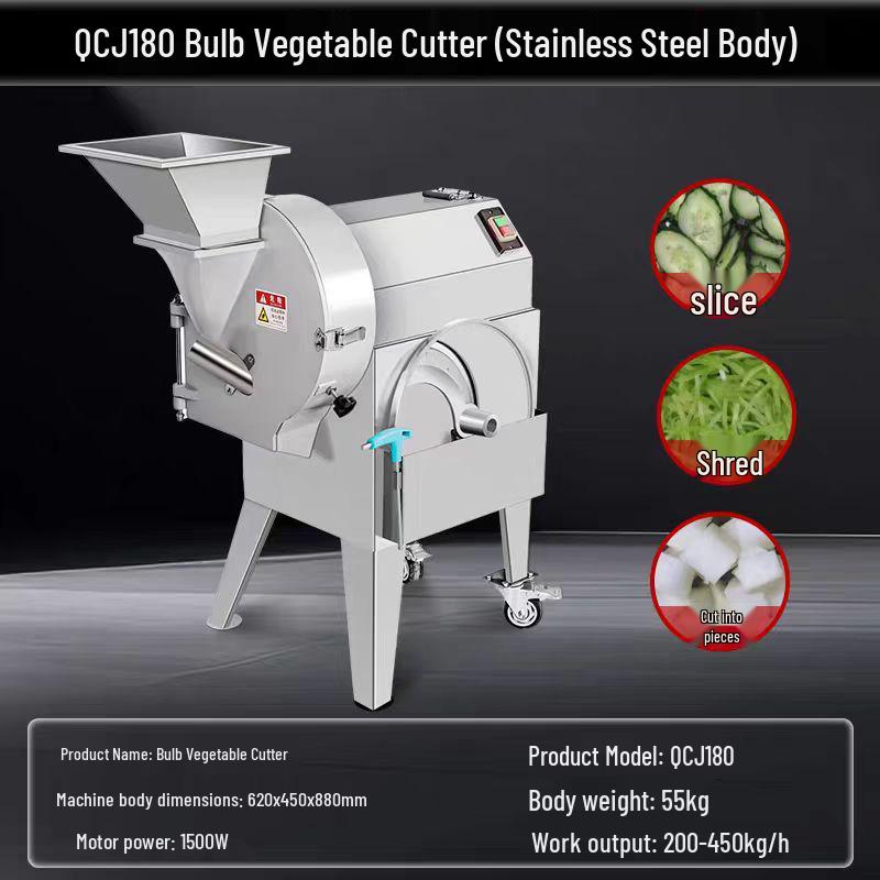 Automatic Double-Head Vegetable Cutter & Slicer for Commercial Use