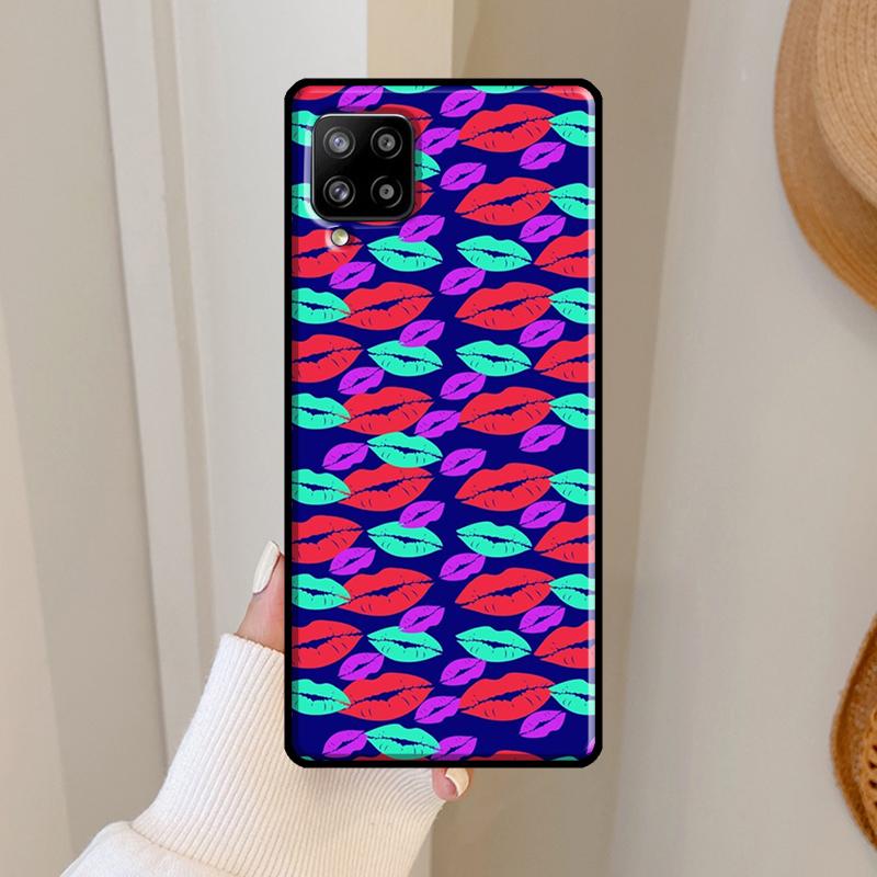Kiss Me Lips Lipstick Case For Samsung Galaxy A36 A56 A13 A23 A52 A32 A12 A54 A34 A14 A16 A26 A33 A53 A15 A35 A55