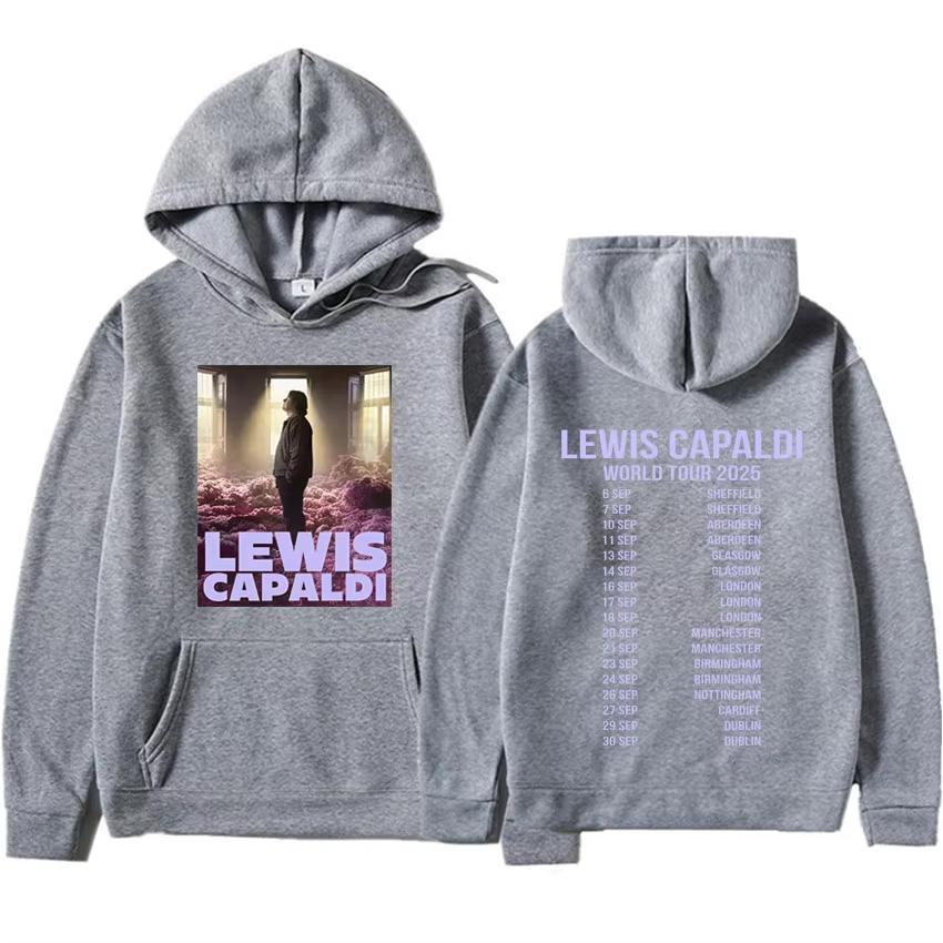 L-Lewis C-Capaldi Mens and Women New Graphic Loose Casual Pullovers Streetwear Gothic Clothes Long Sleeves Sweatshirt Teenagers