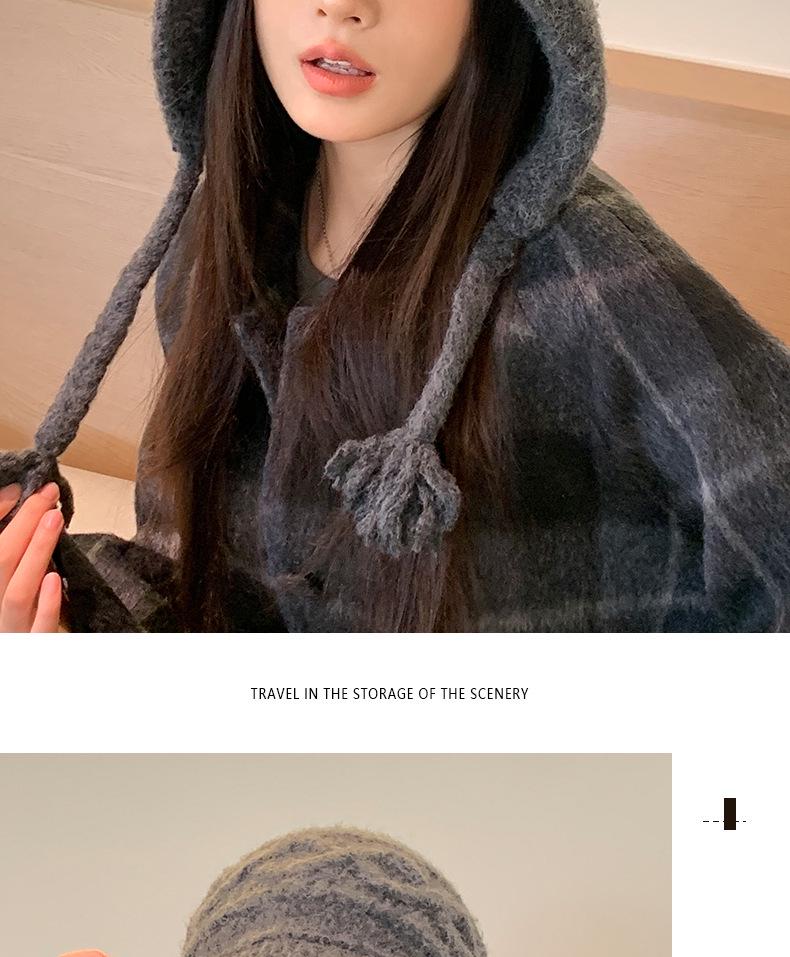 Versatile Thickened Knitted Wool Hat with Tassels - Warm, Windproof Pullover for Autumn/Winter (2025)