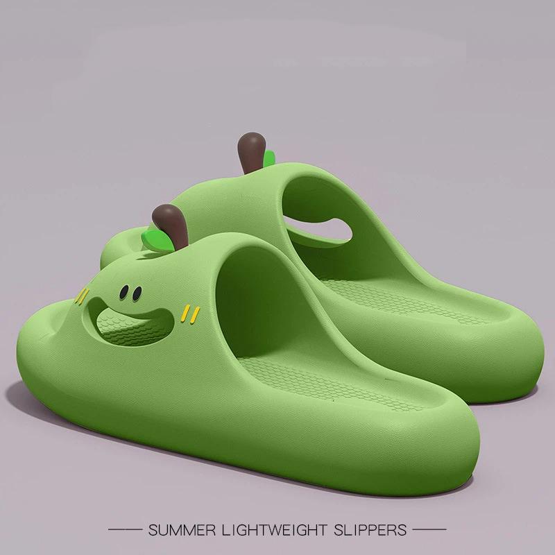 Womens Summer Slippers Cute Cartoon Style Non Slip Thick Sole Outdoor Flip Flops Comfortable Casual Beach Sandals