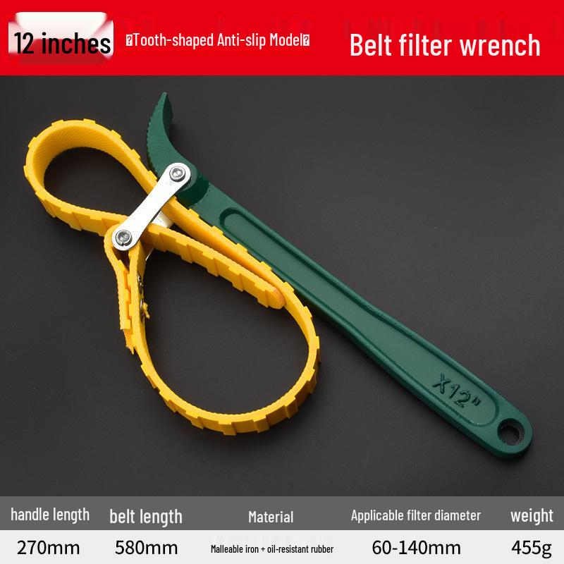 Universal Engine Oil Filter Remover and Installer Tool with Belt Chain