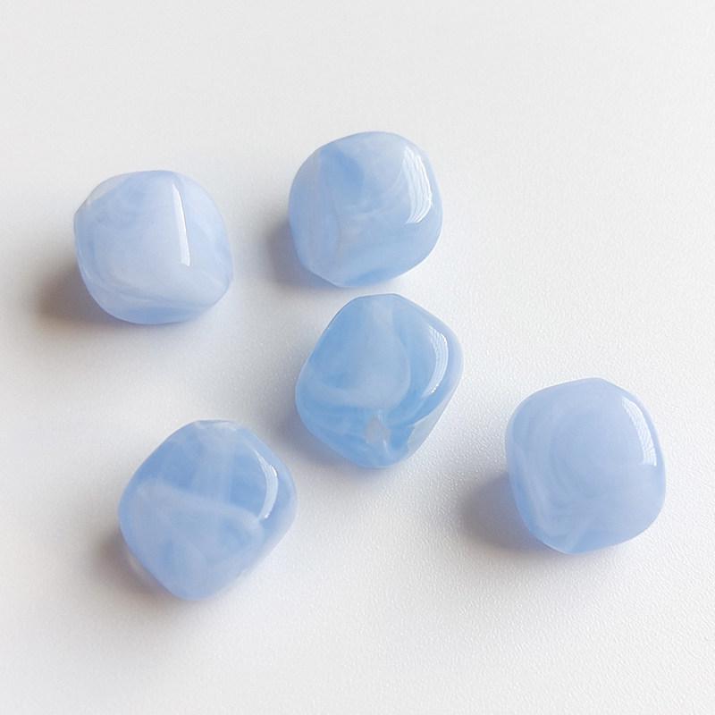 Acrylic High Gloss Double Color Small Rhombus Loose Beads for DIY Handmade Ornaments