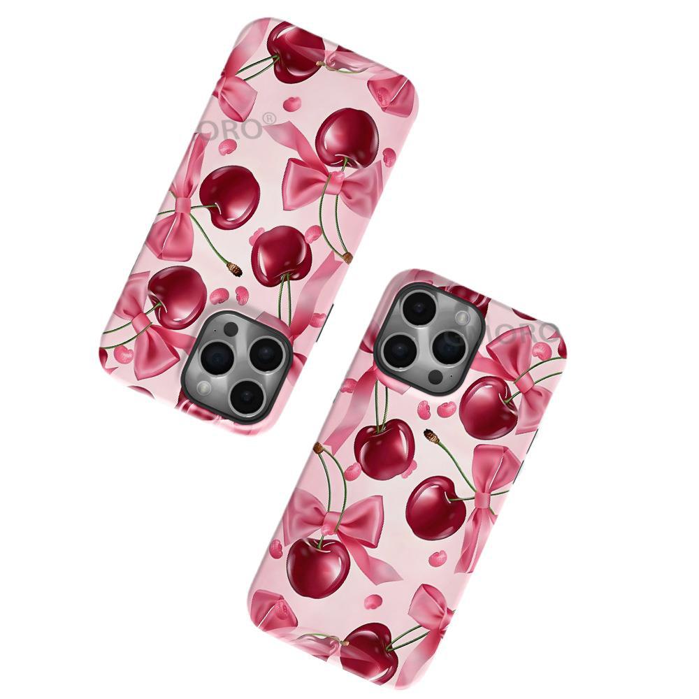 26 Years Old New Cherry Bow Mobile Phone Case Magsafe Protective Case for Apple 17/16/15 Mobile Phone Case