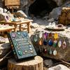 Mineral Collection Box Gemstone Advent Calendar, 24-Day Christmas Countdown Set with 2D Unique Holiday Home Decor Acrylic Ornaments, Tree Hanging