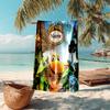 Personalized customized proof beach towel with Dinosaur Train pattern - soft, absorbent, quick-drying, perfect swimming, camping&bathing