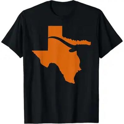 Texas Map Graphic Tshirt For Unisex Unisex Soft Pure Cotton Loose Fit Crew Neck Tee For Casual All Seasons Wear
