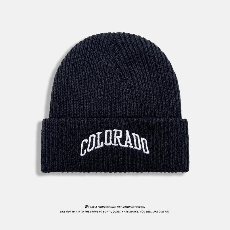 Gestrickte Mützen für Männer im Winter Modische und vielseitige Wollmützen für Herbst und Winter Warme Melonenmützen Kalte Mützen für Frauen