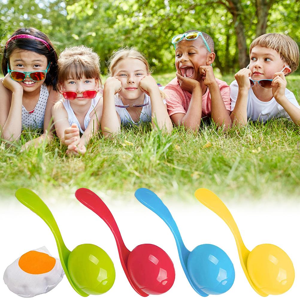 

Игровой набор для гонок с яйцами и ложками для детей на открытом воздухе Игра в гонки с яйцами и ложками с желтком Спортивное поле