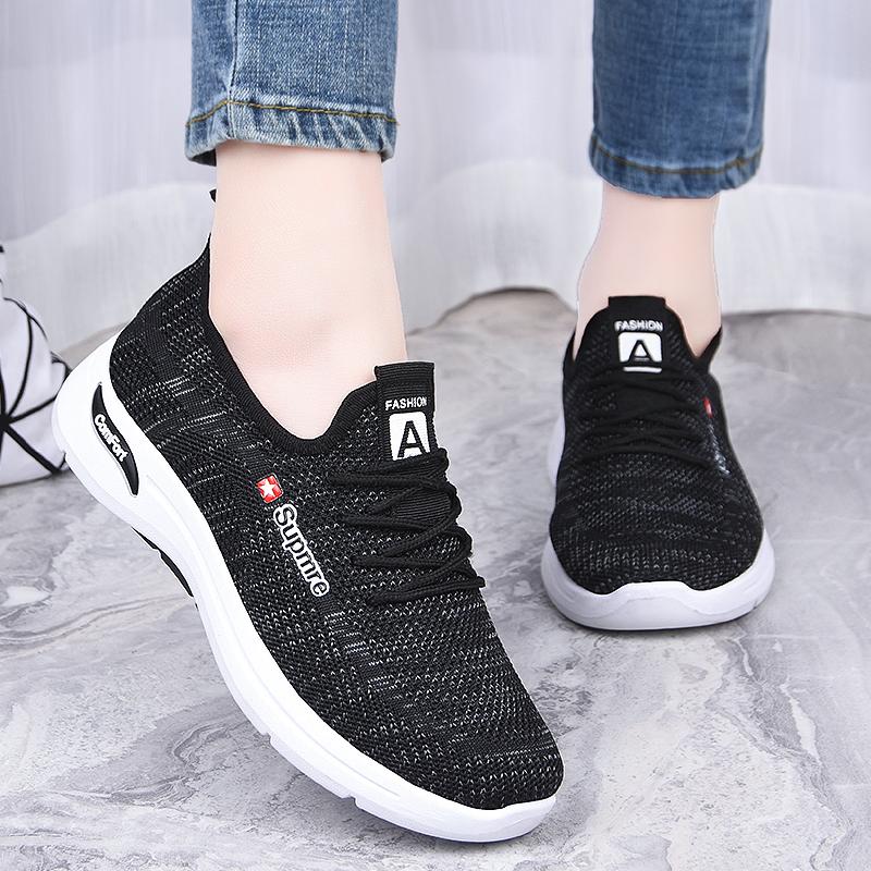 Moda 2024 Nuovo Stile Quattro Stagioni Scarpe da Donna Primavera Estate Moda Intrecciato Volante con Lacci Scarpe Sportive Casual Sneakers Traspiranti