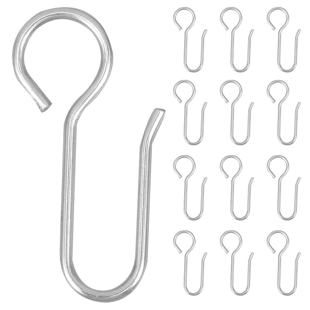 50Pcs Ceiling Decoration Curtain Hooks Easy Install Drapery Hooks for Shower Track Bathroom Accessories Heavy Duty Curtain