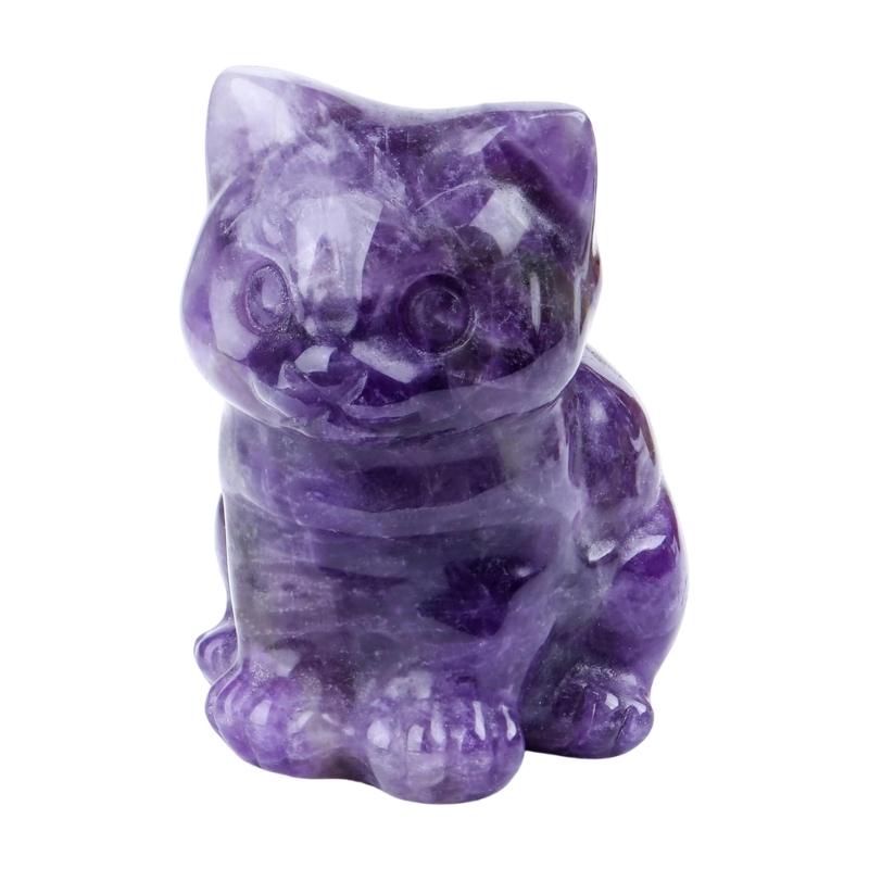 Cats Decors Crystal Cats Figurines Cats Lover Gift Lucky Cats Statue Loss of Cats Sympathy Gift Desktop Decorations