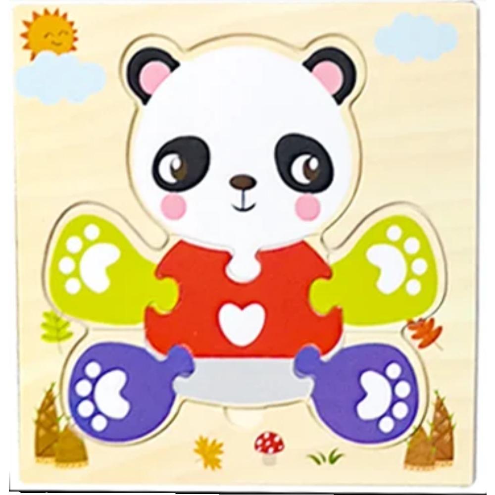 Baby Holzspielzeug 3D Puzzle Cartoon Tier Intelligenz Puzzlespiel Formen Zuordnen Montessori Spielzeug für Kinder Geschenke